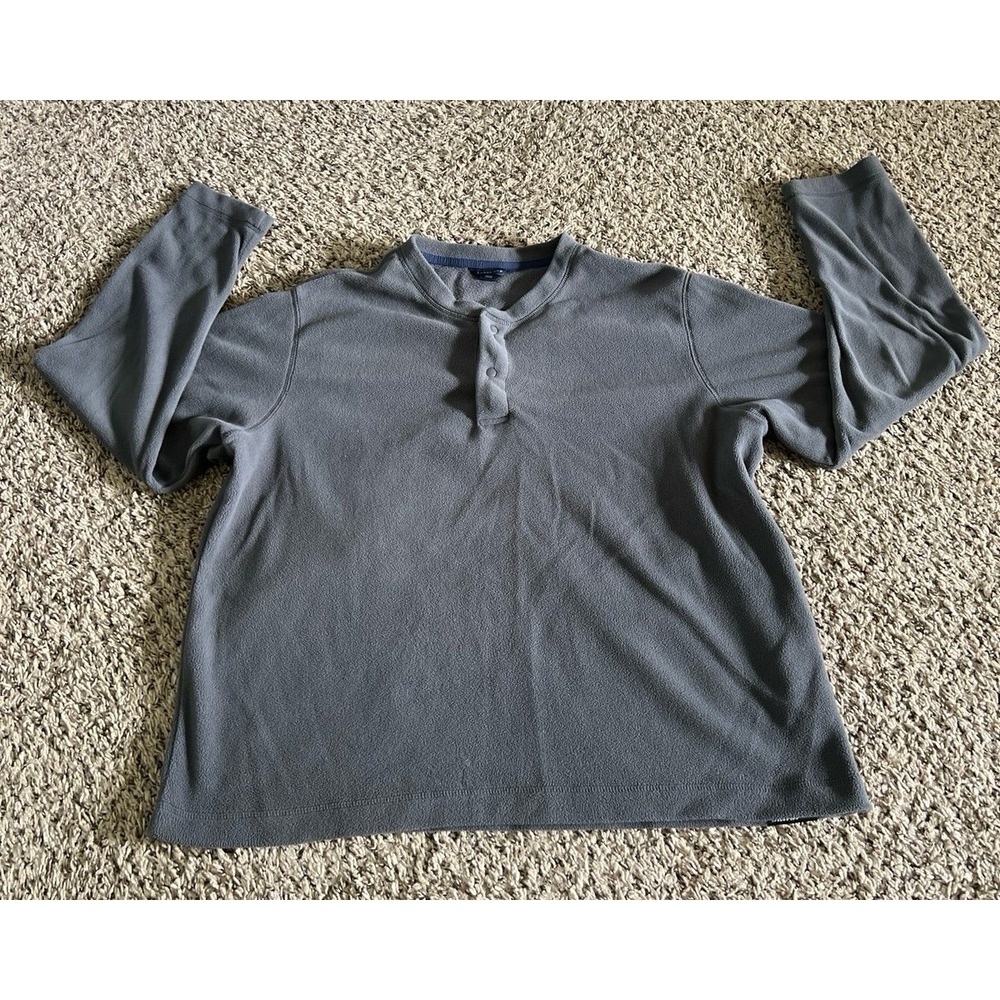 Lands' End Men's Gray Polartec Aircore 100 Polyester Fleece Size Large (42-44)